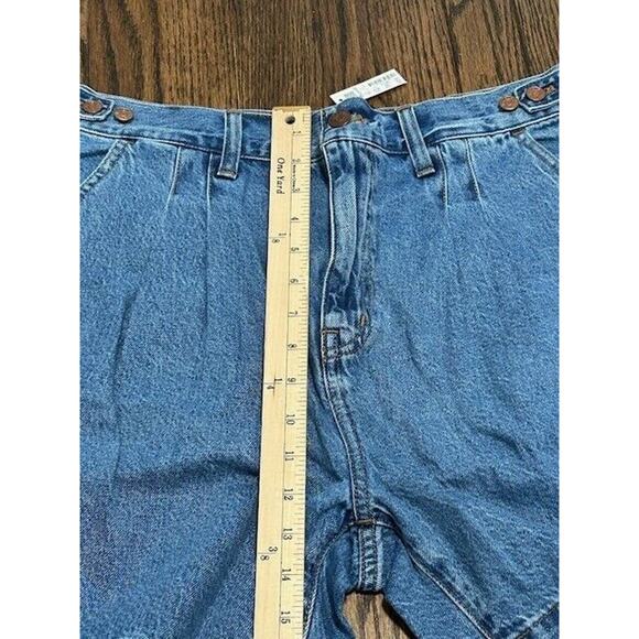 Madewell The Harlow Shorts Medium Wash Denim Jean Pleated Front Blue Size 31 NEW - Picture 3 of 8